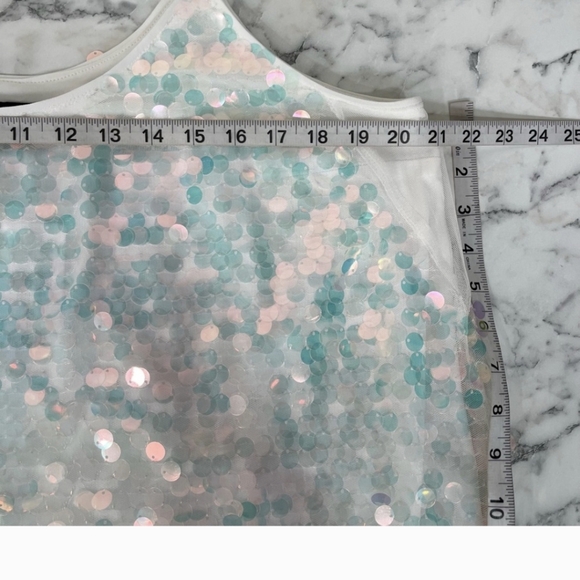 NWT Torrid White Iridescent Sequin Party Dress Size 00/M - Picture 8 of 9